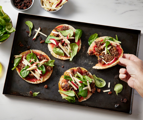 Minis pitas à l'agneau épicé