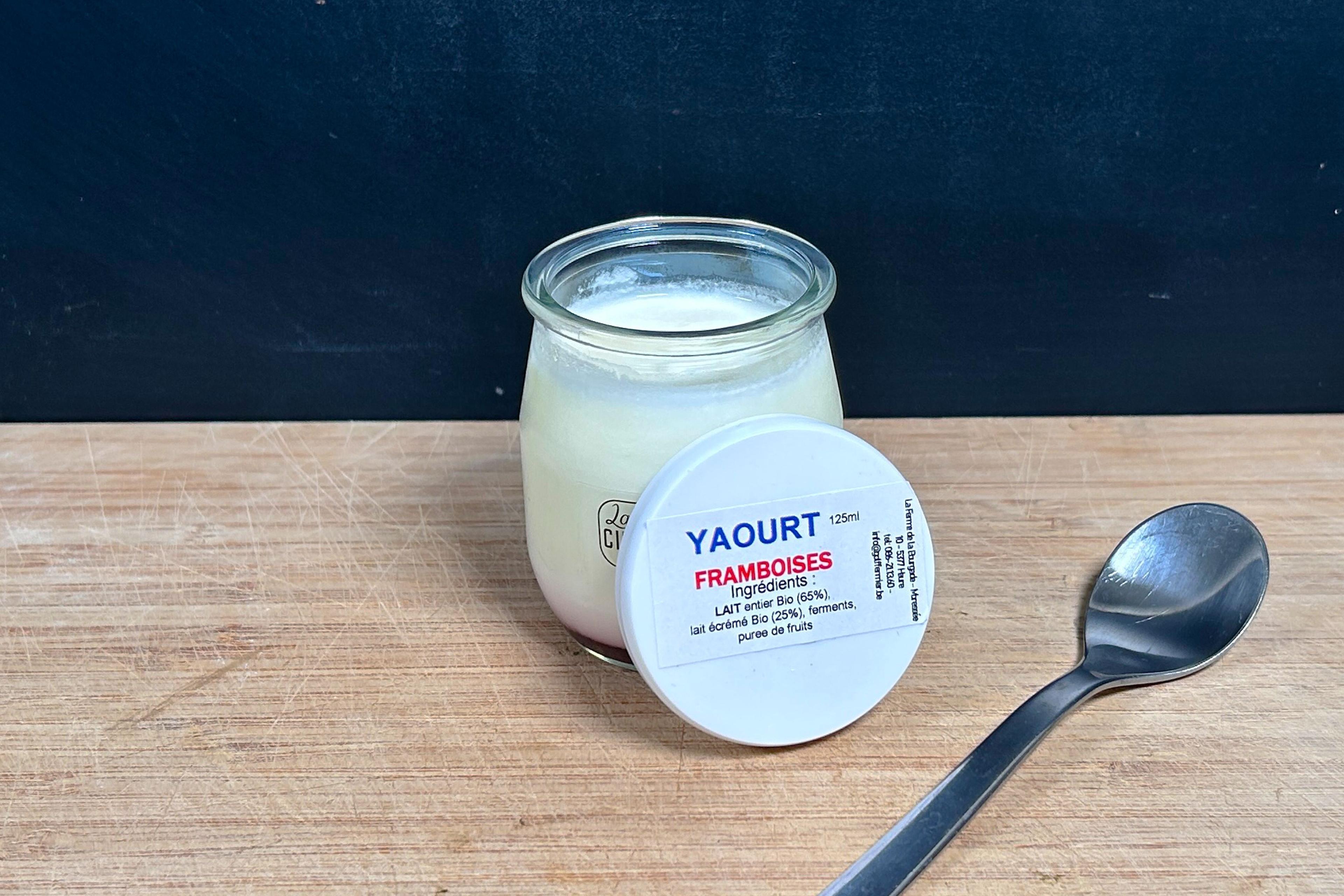 Yoghurt met frambozen