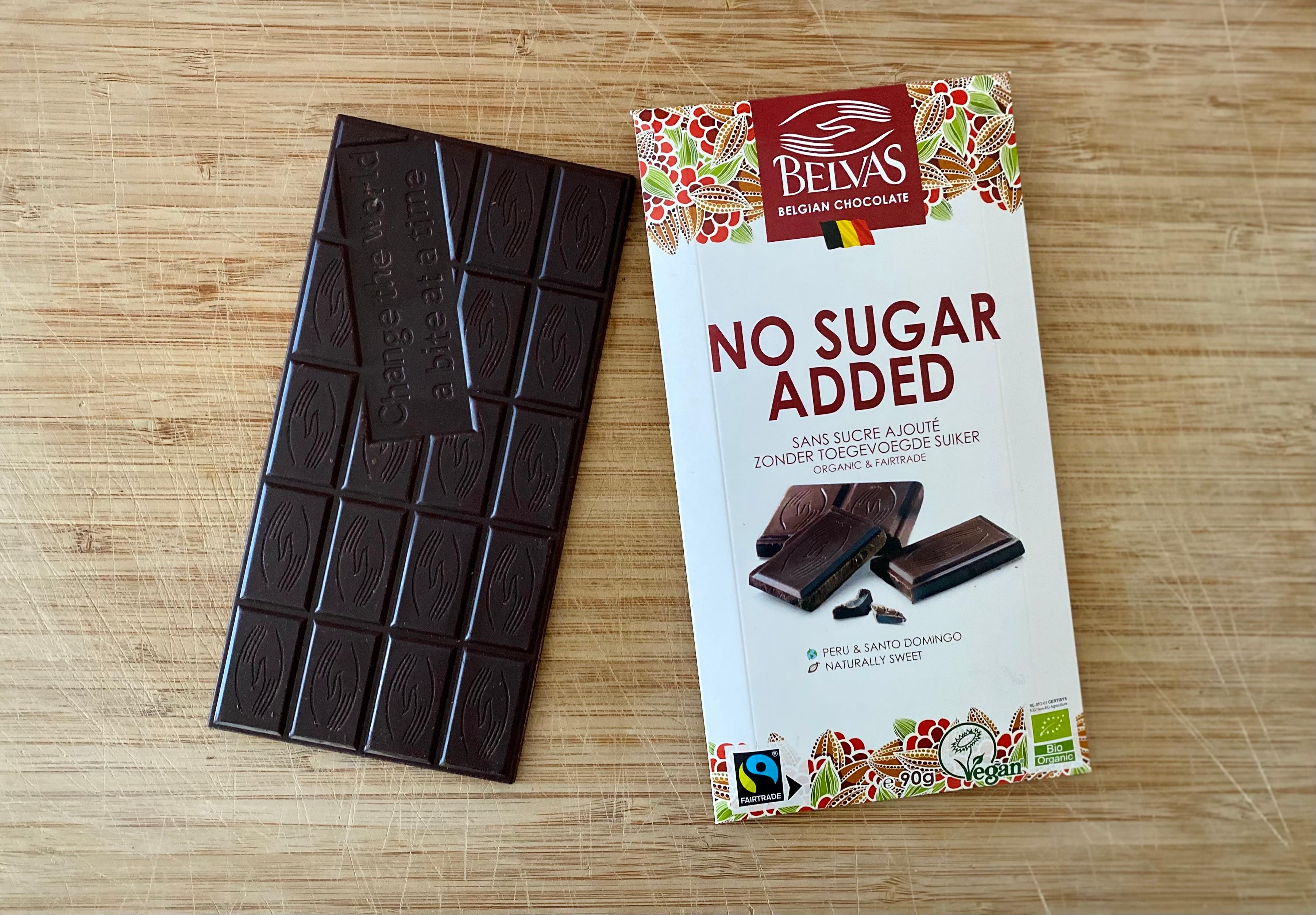 Pure chocolade zonder toegevoegde suiker