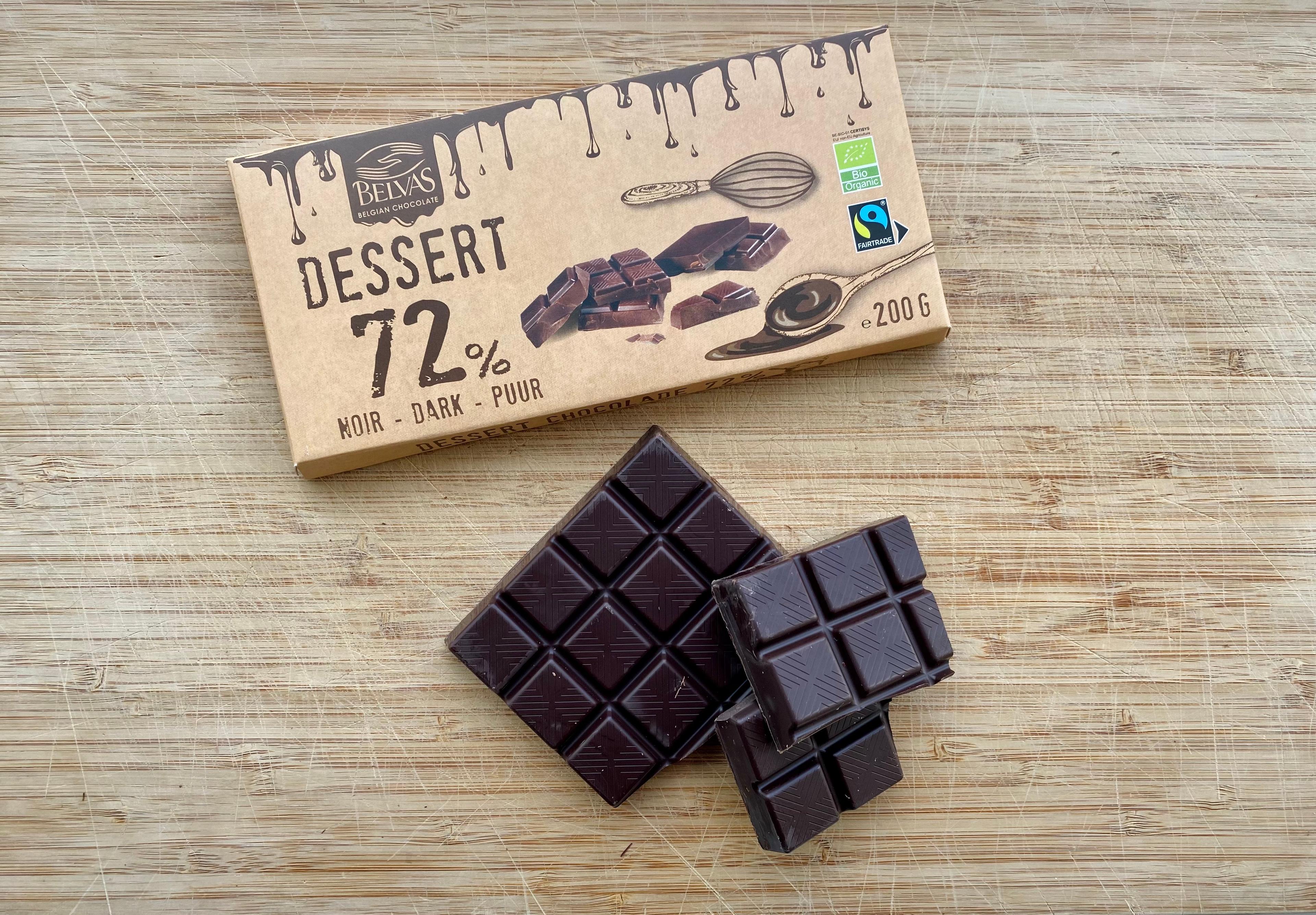 Chocolat noir 72%, dessert