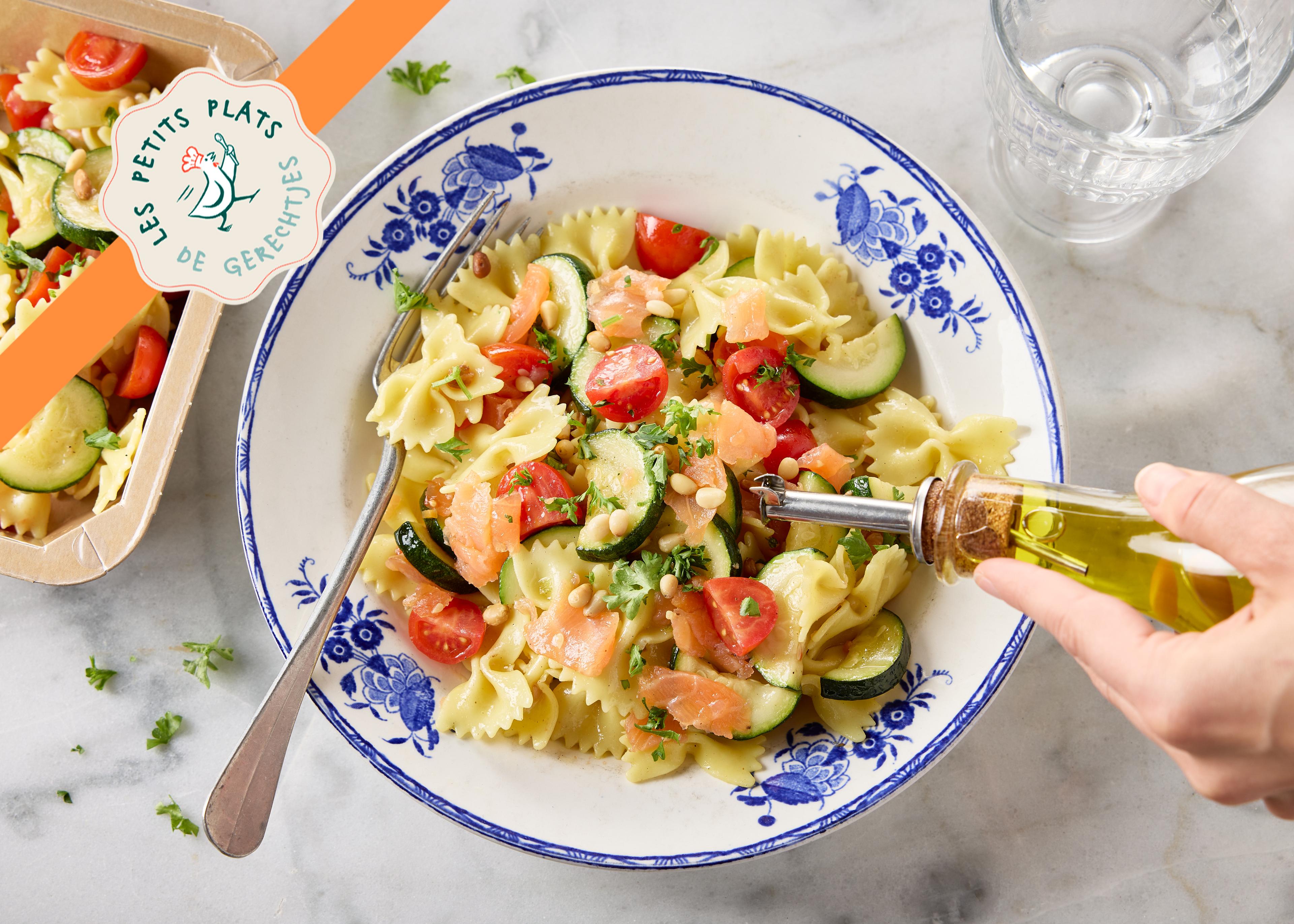 Zalm en courgette farfalle online kopen