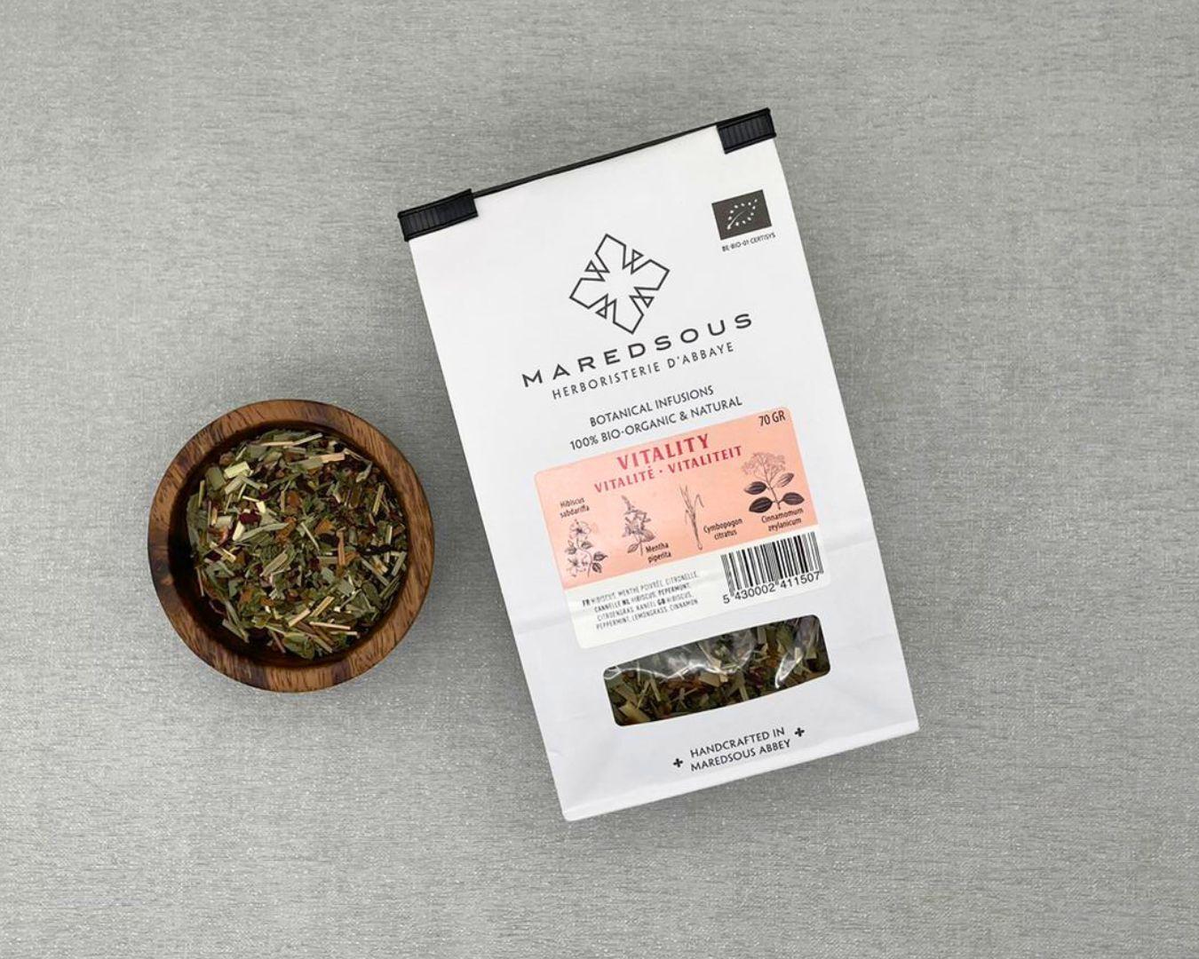 Acheter Abbaye de Maredsous, infusion botanique "vitalité" en ligne