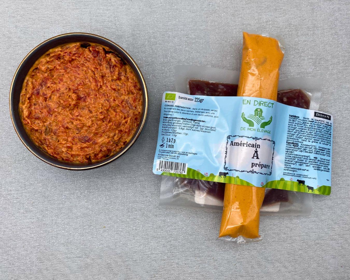 Acheter Américain à préparer (2e prix de l'innovation  BioWallonie) en ligne