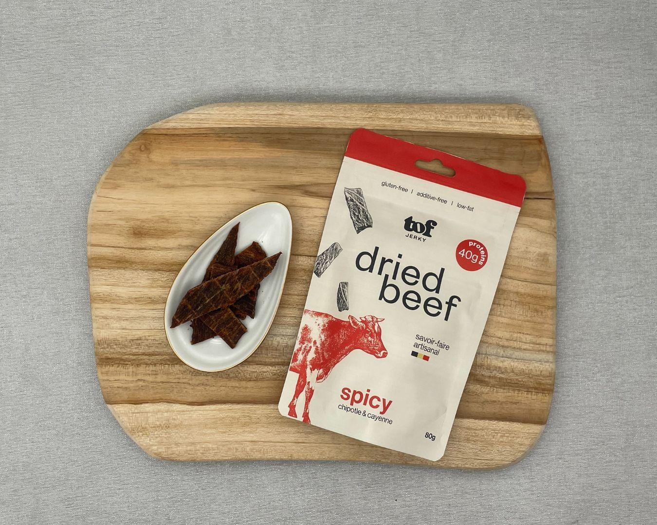 Acheter Boeuf mariné séché Spicy, 80gr - NEW en ligne