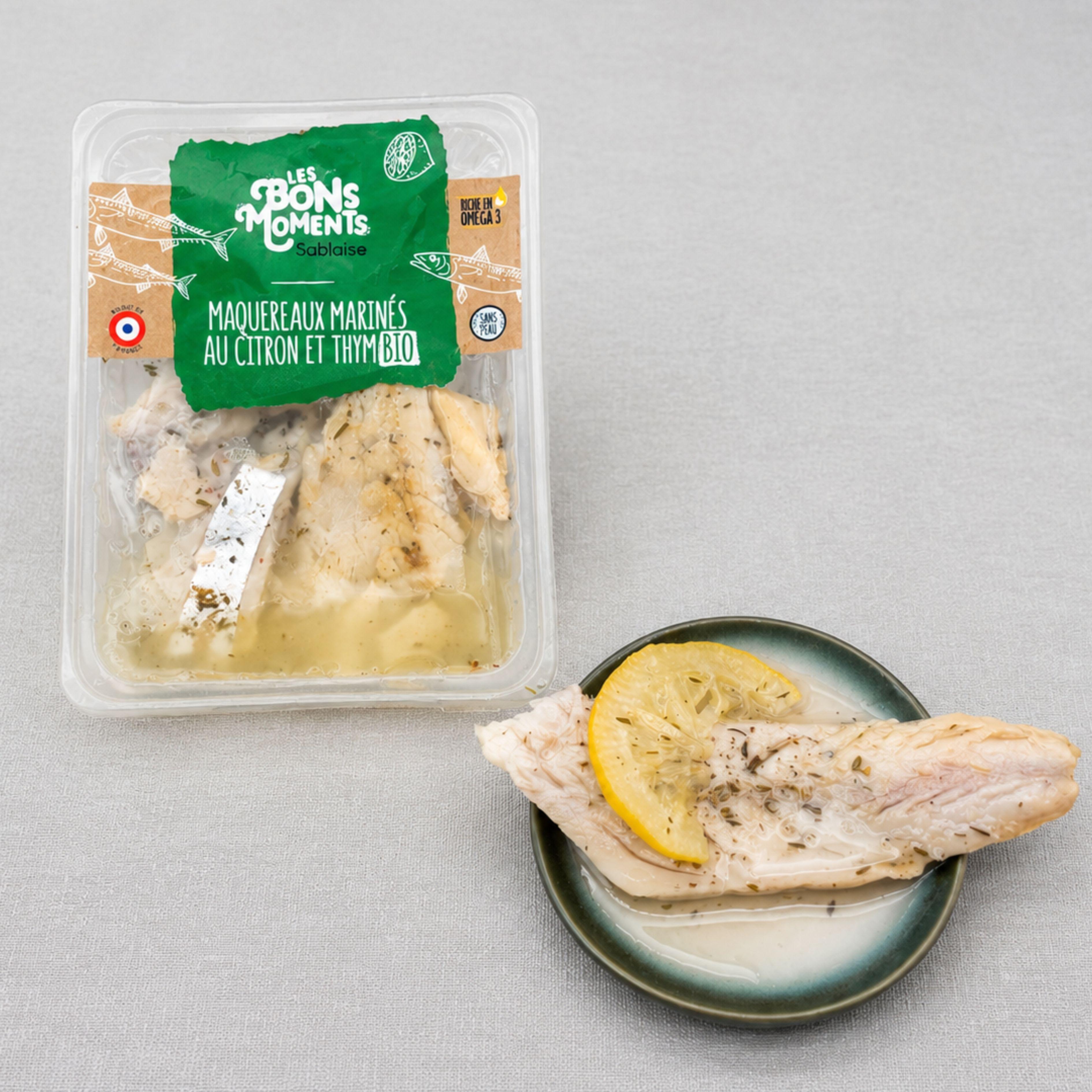Kopen Makreel zonder vel met tijm en citroen +- 150gr (Nieuw bij, Bio)