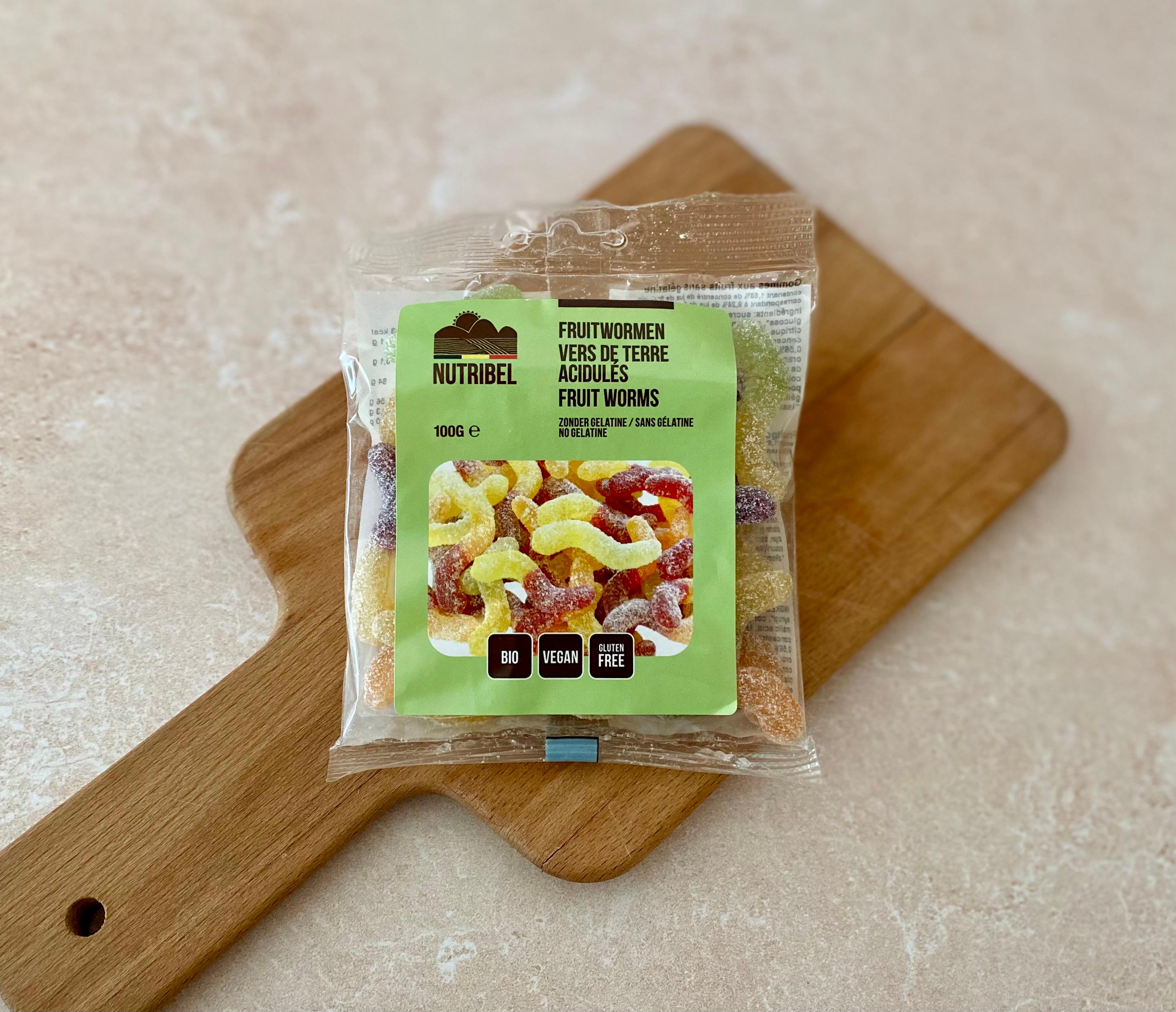 Acheter Bonbons acidulés vers de terre, anti-gaspi 100gr (Nouveauté, Bio, Vegan, Promo, Anti-gaspi)
