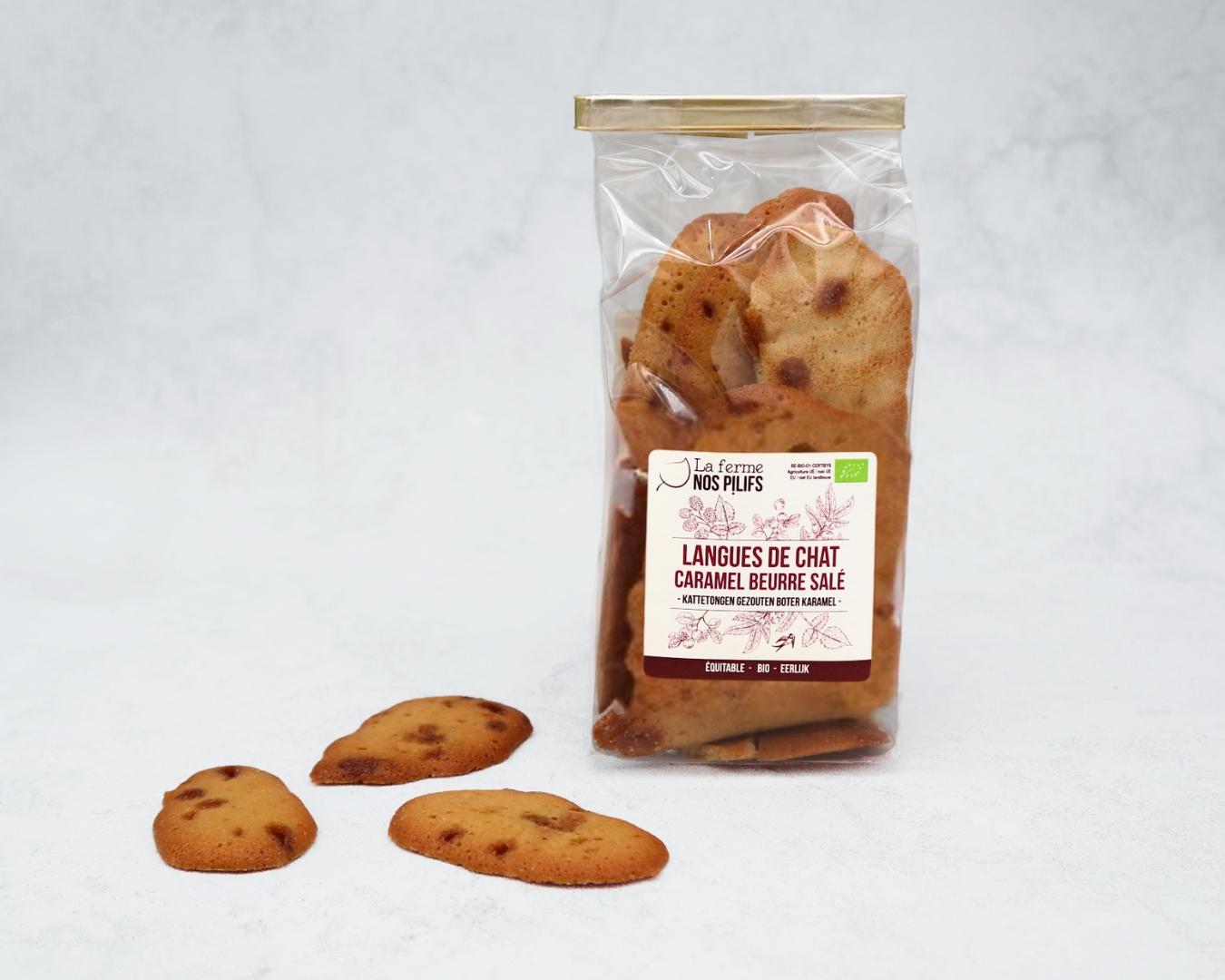 Acheter Biscuits langues de chat au caramel beurre salé - anti-gaspi 100gr (Bio, Promo, Anti-gaspi)