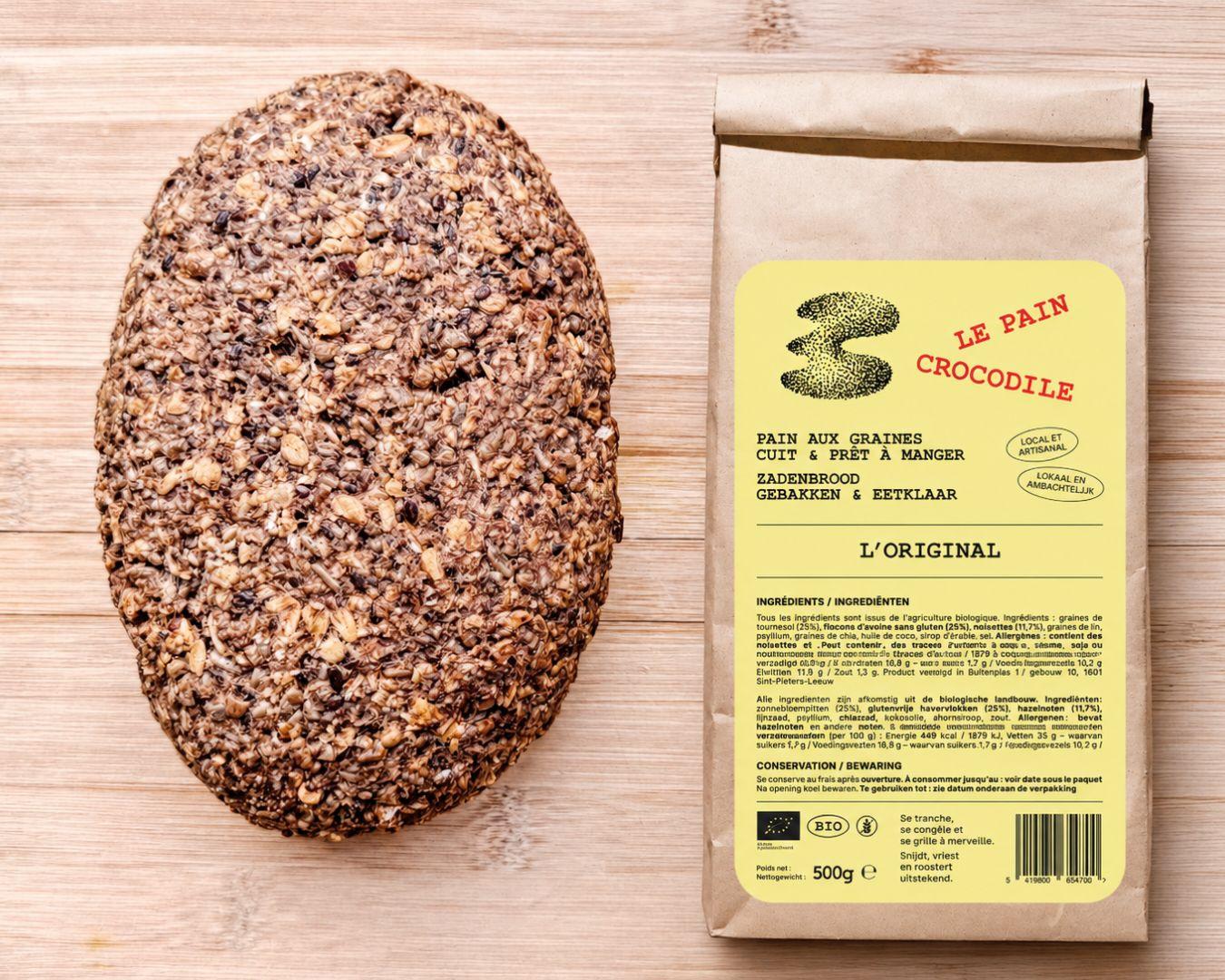 Kopen Krokodillenbrood met zaden -Anti-afval 500gr (Nieuw bij, Glutenvrij, Speciale aanbieding, Anti-afval)