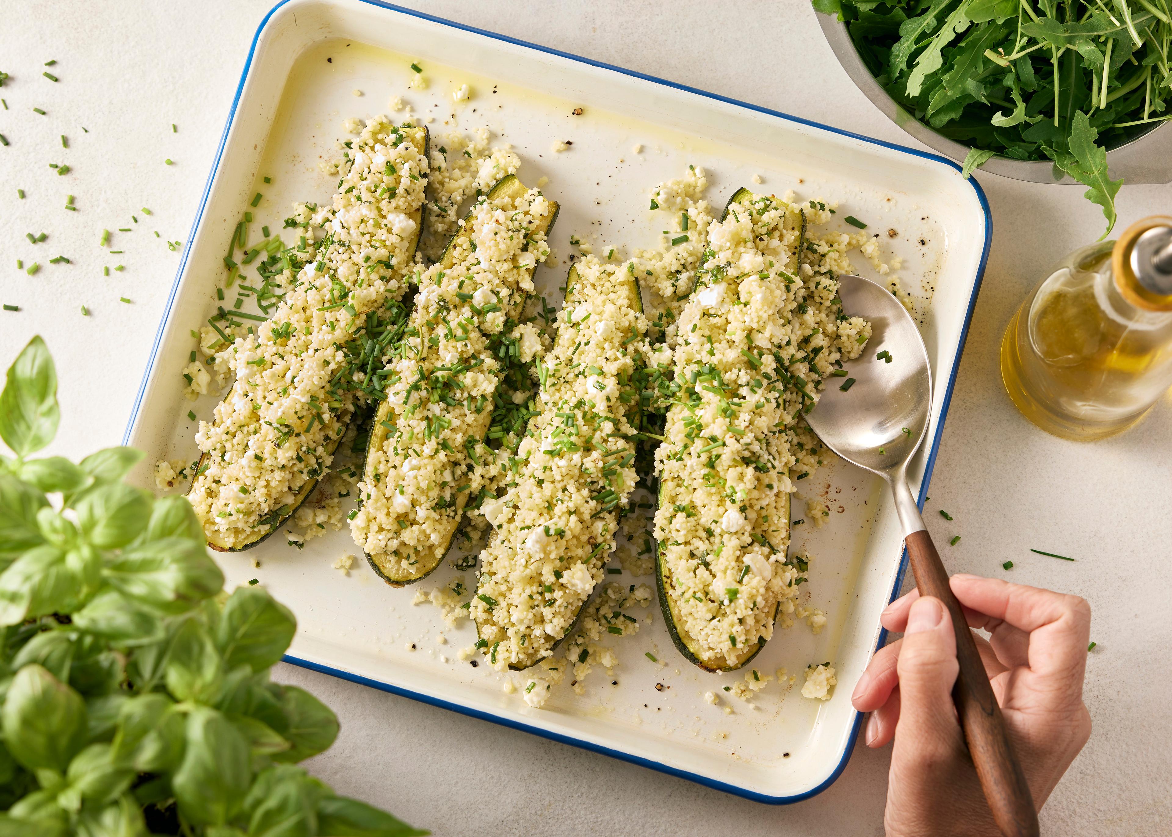 Courgettes farcies à la feta