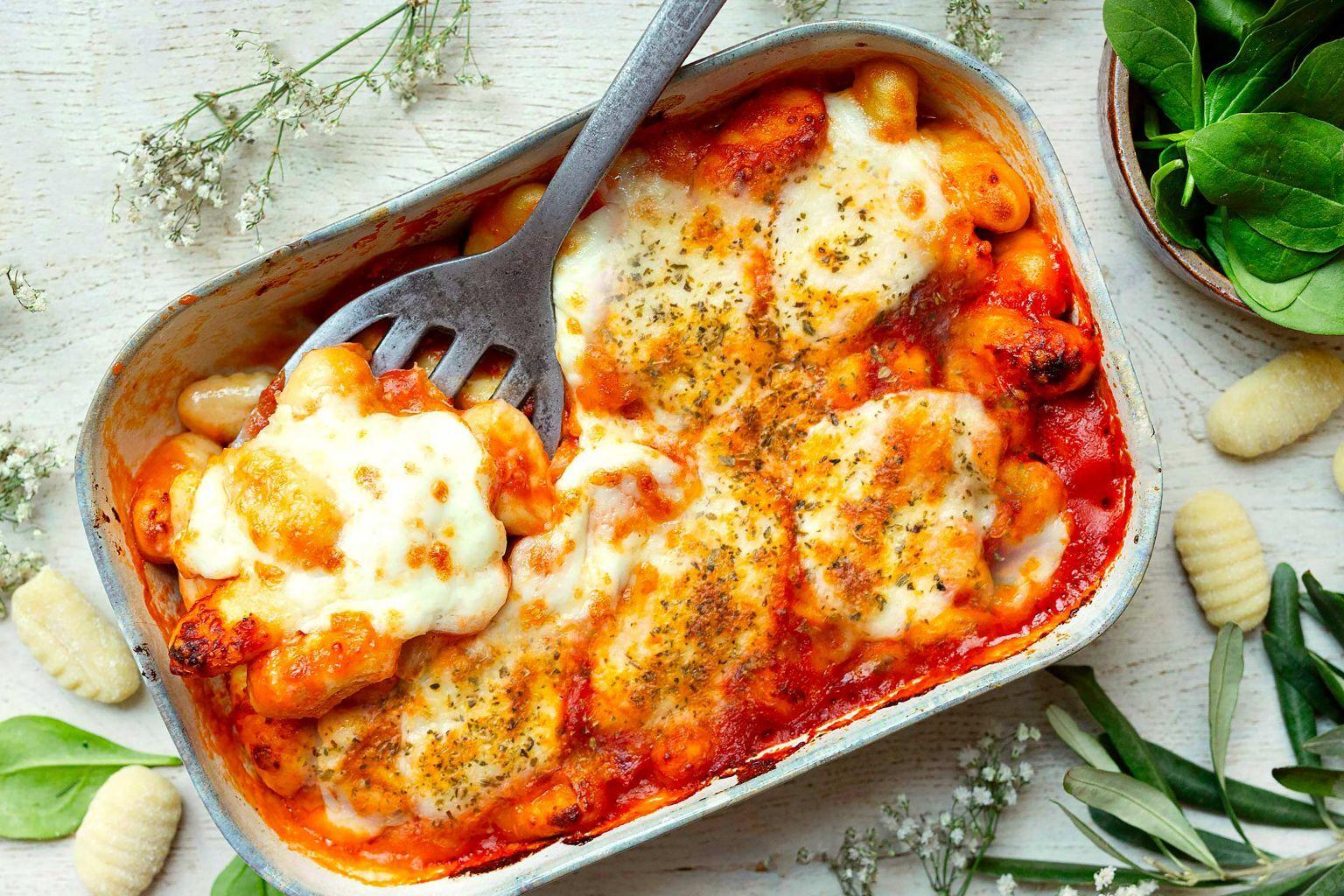 Gnocchis frais gratinés à la mozzarella