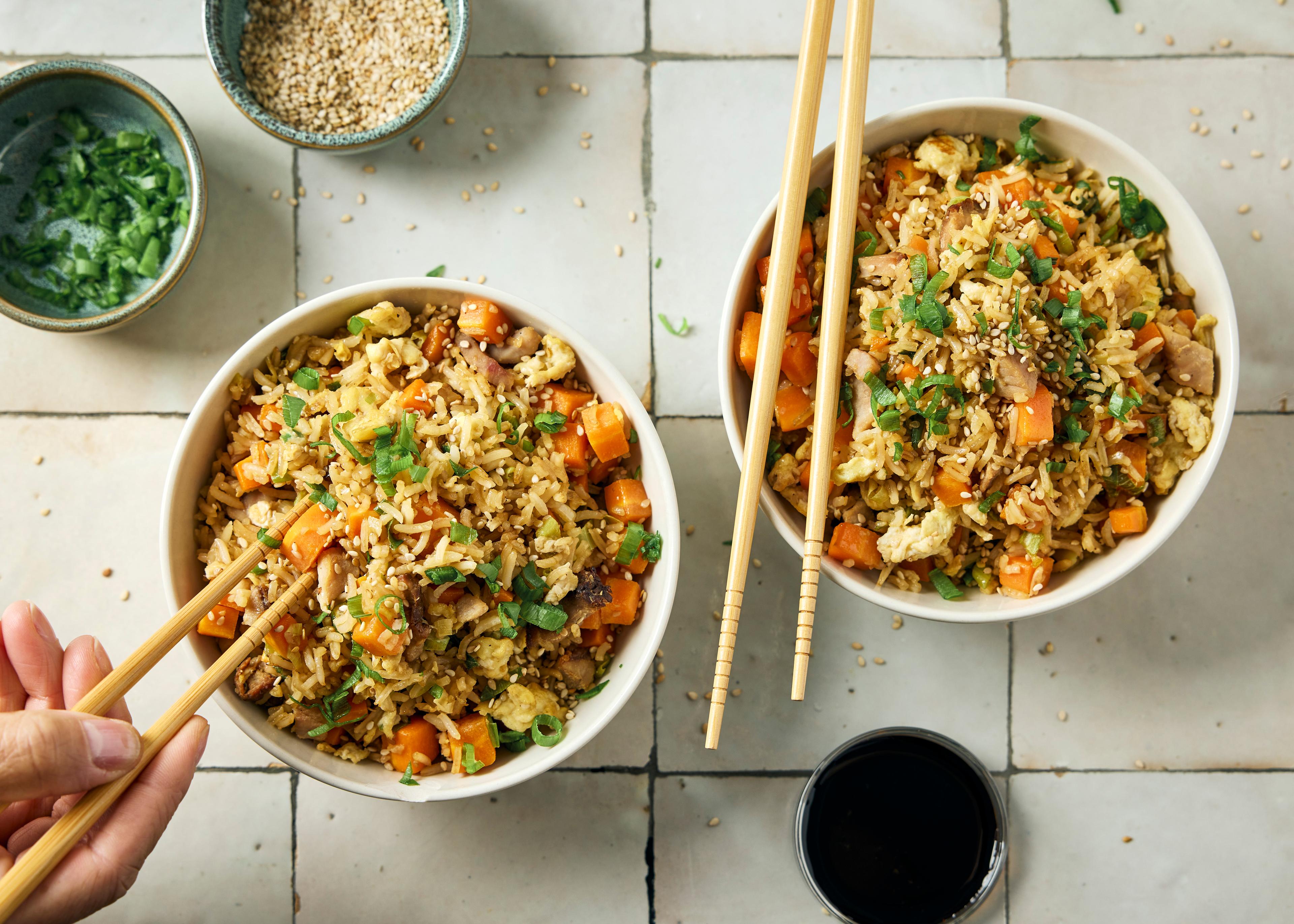 Riz cantonnais aux légumes