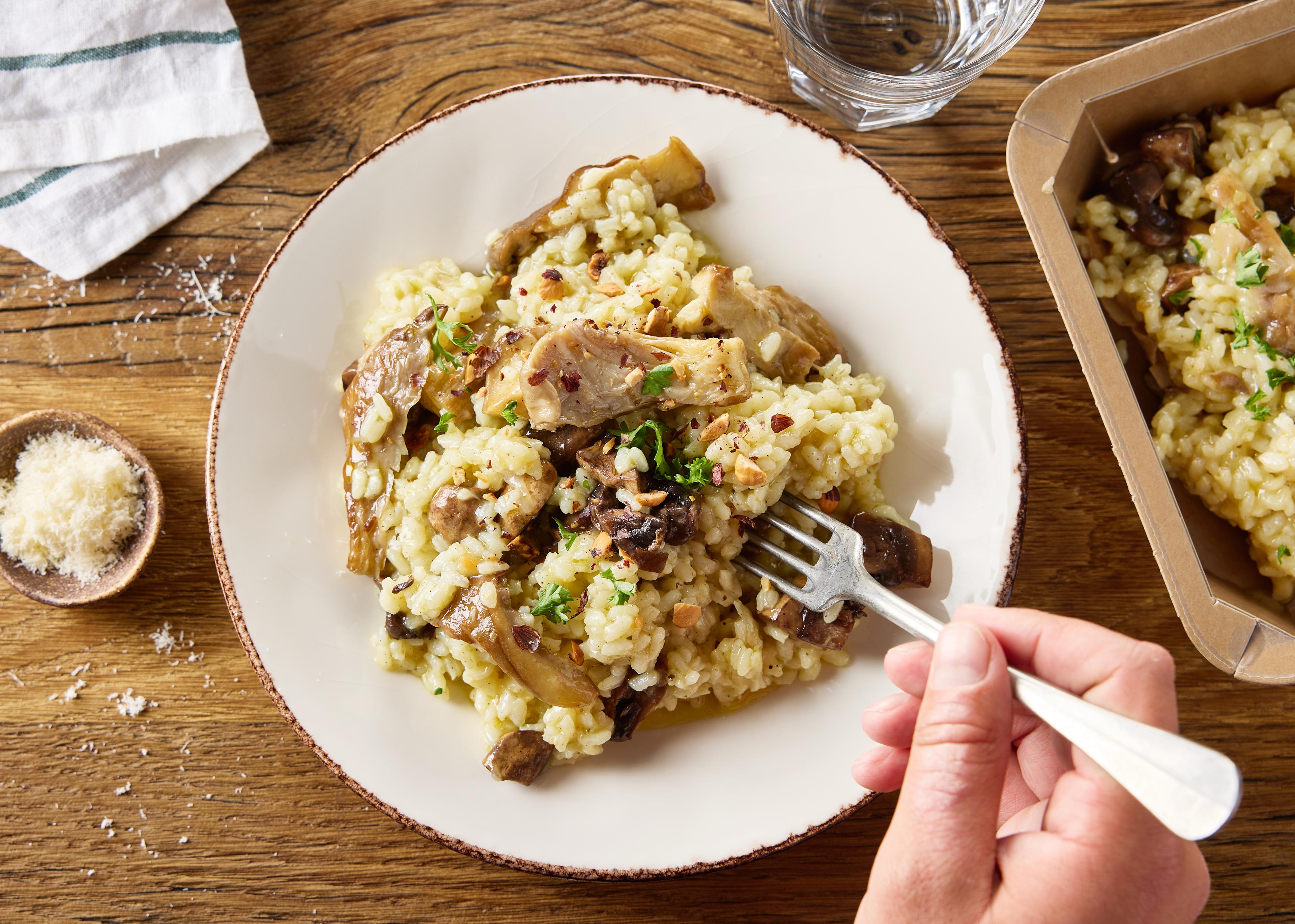 Risotto aux champignons (plat à réchauffer)