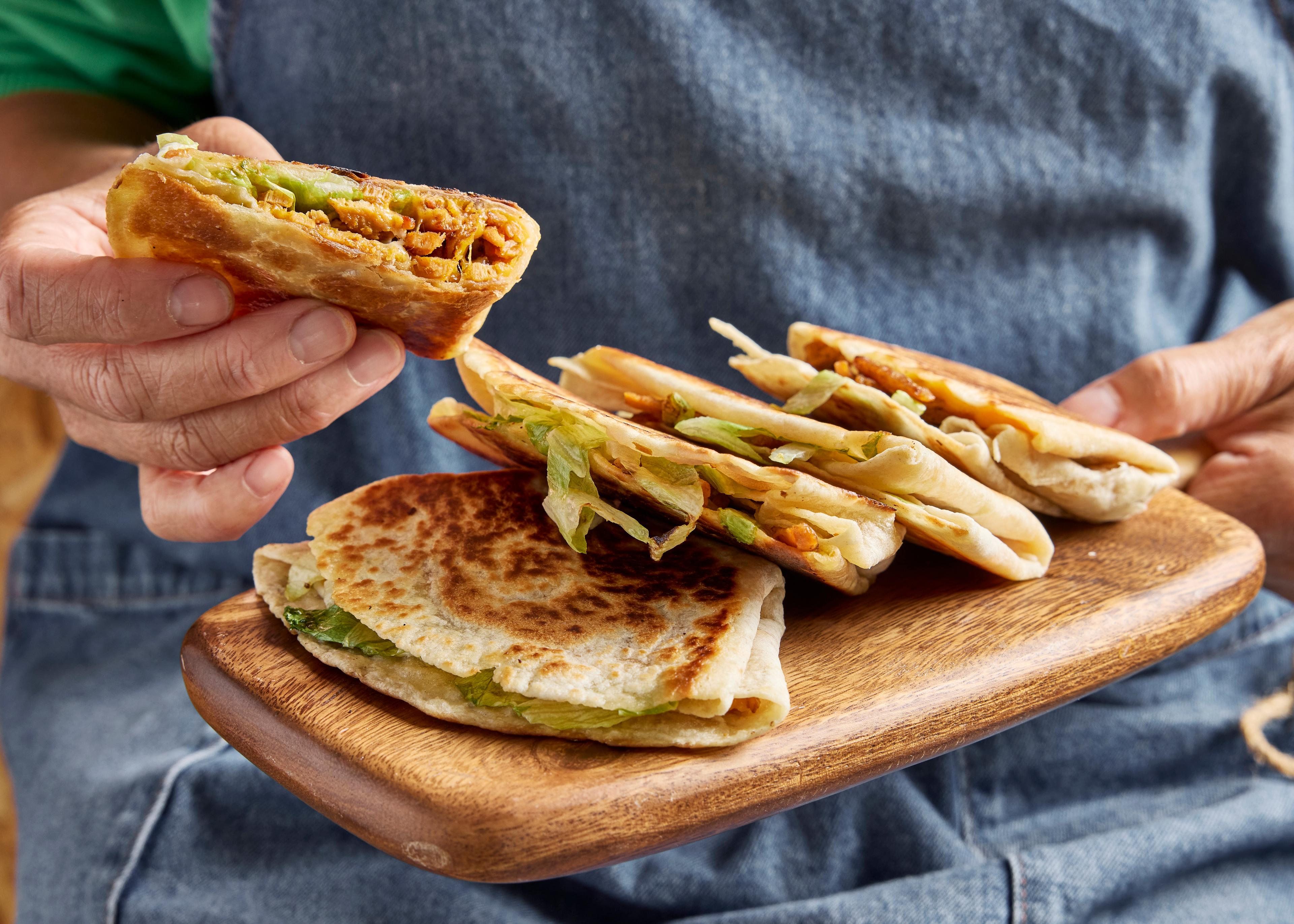 Wrap veggie façon burger