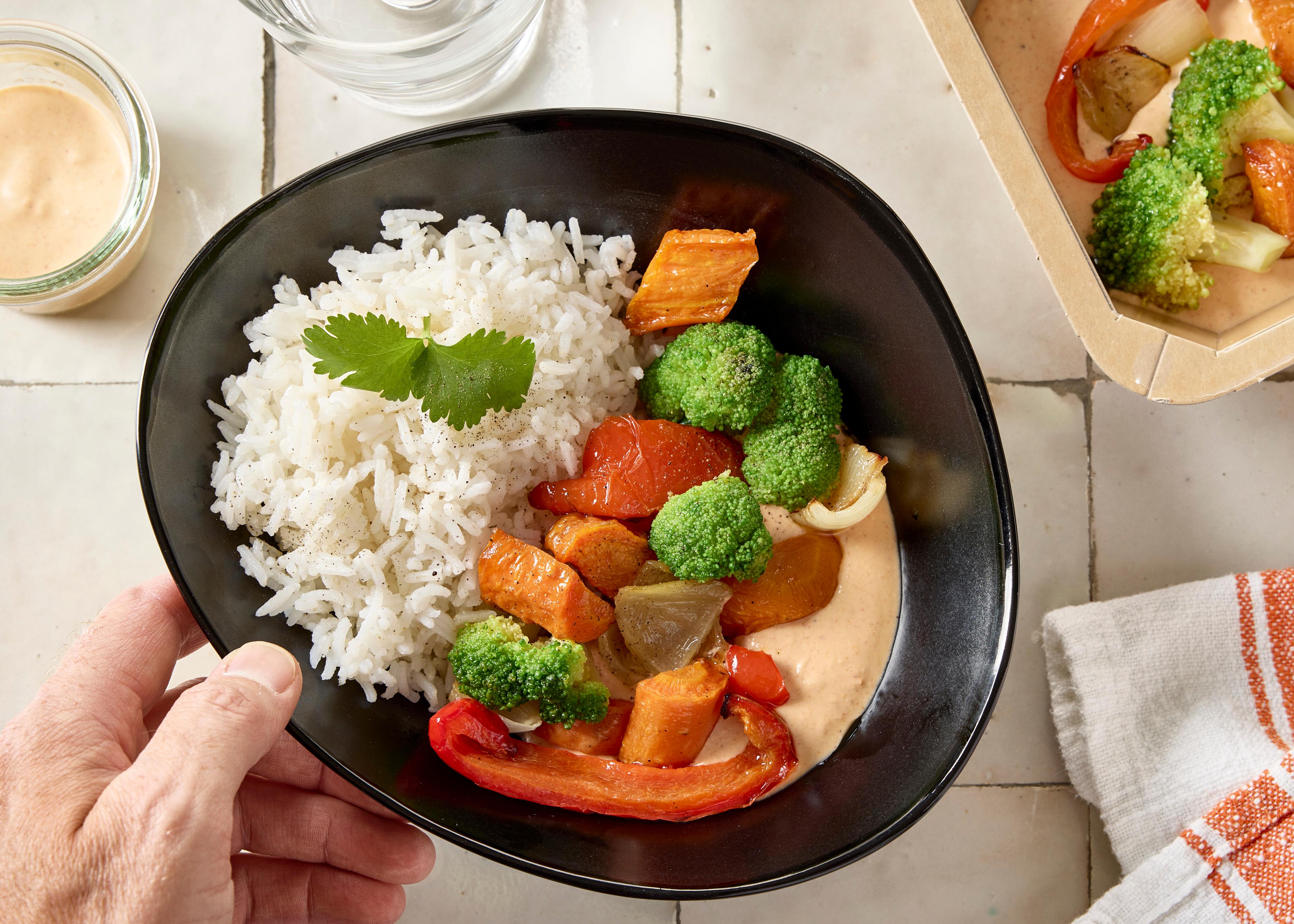 Curry rouge de légumes et riz basmati (plat à réchauffer)