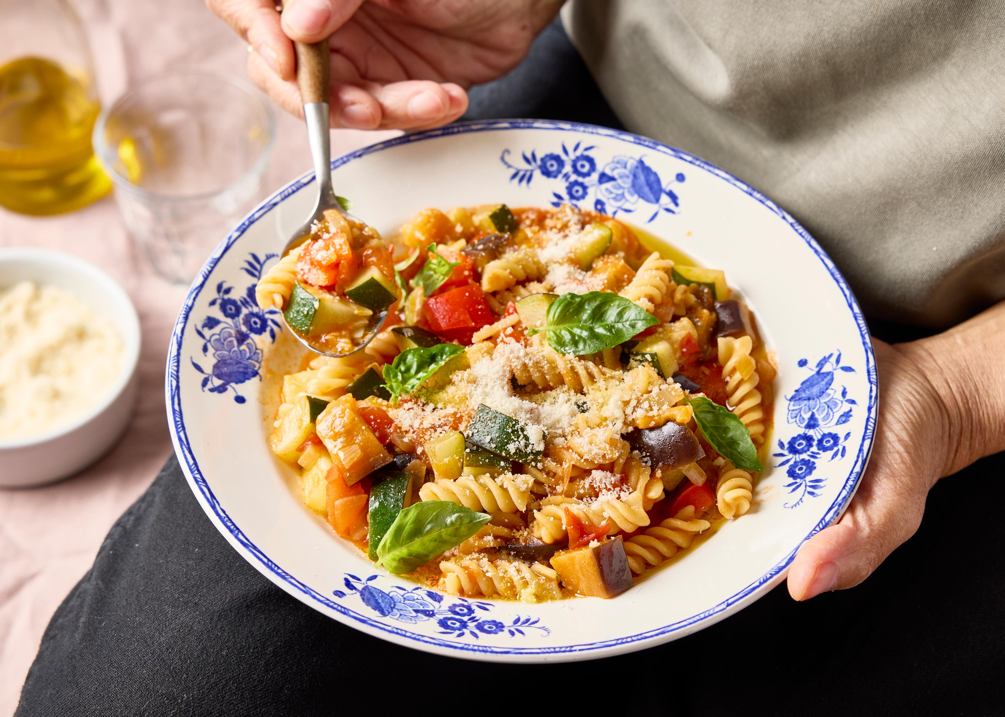 One pot de fusilli aux légumes d'été