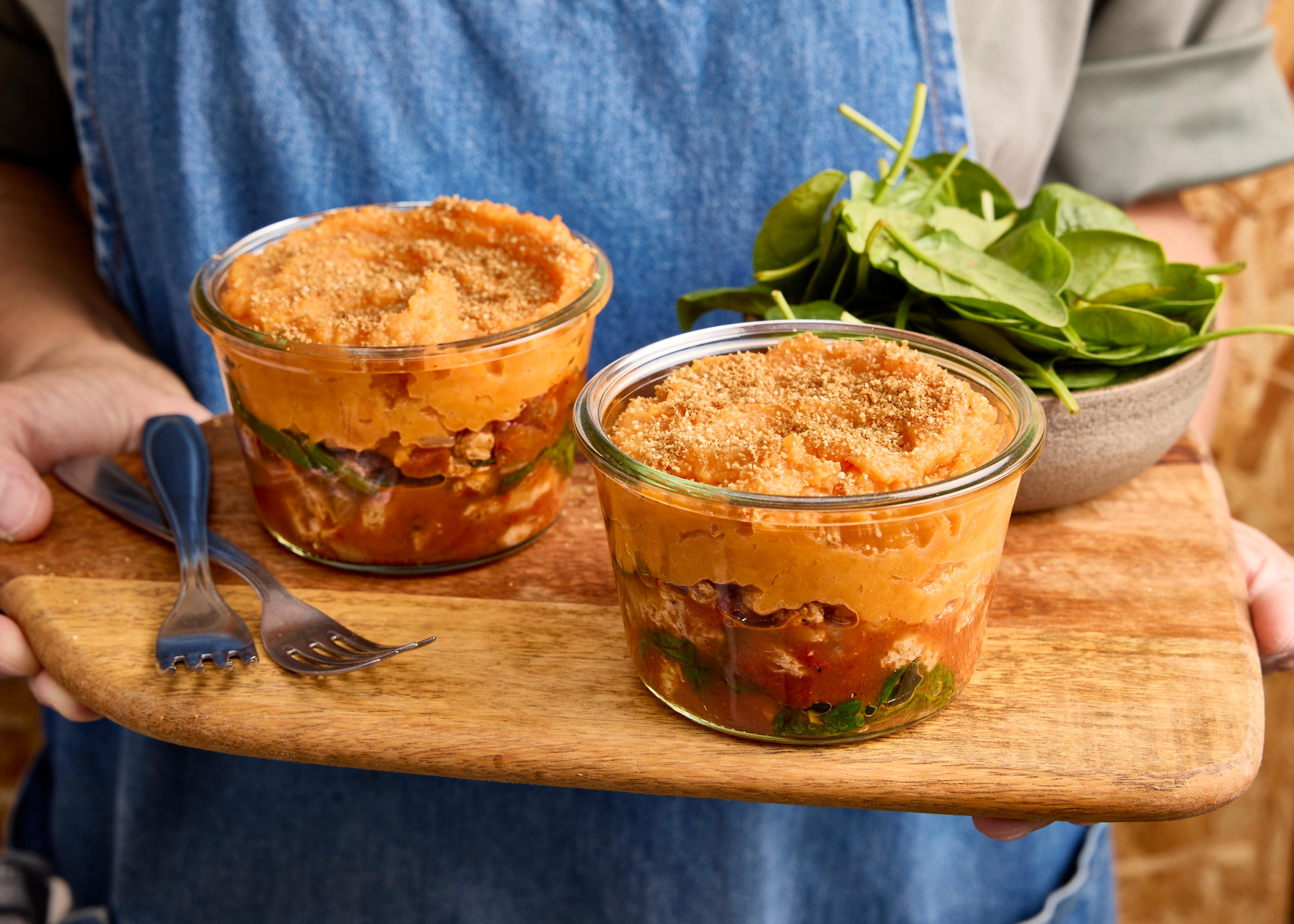 Parmentier de patates douces aux protéines de soja