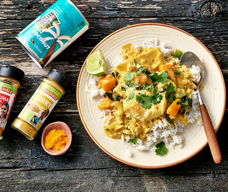 Curry de poisson, recette avec Oxfam Magasins du Monde