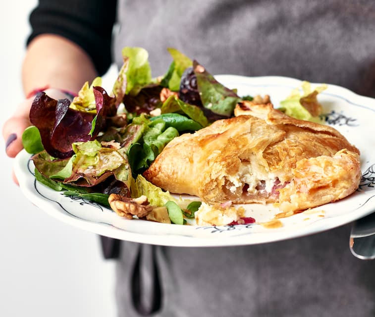 Acheter Feuilletés au chèvre, lardons et pommes caramélisées