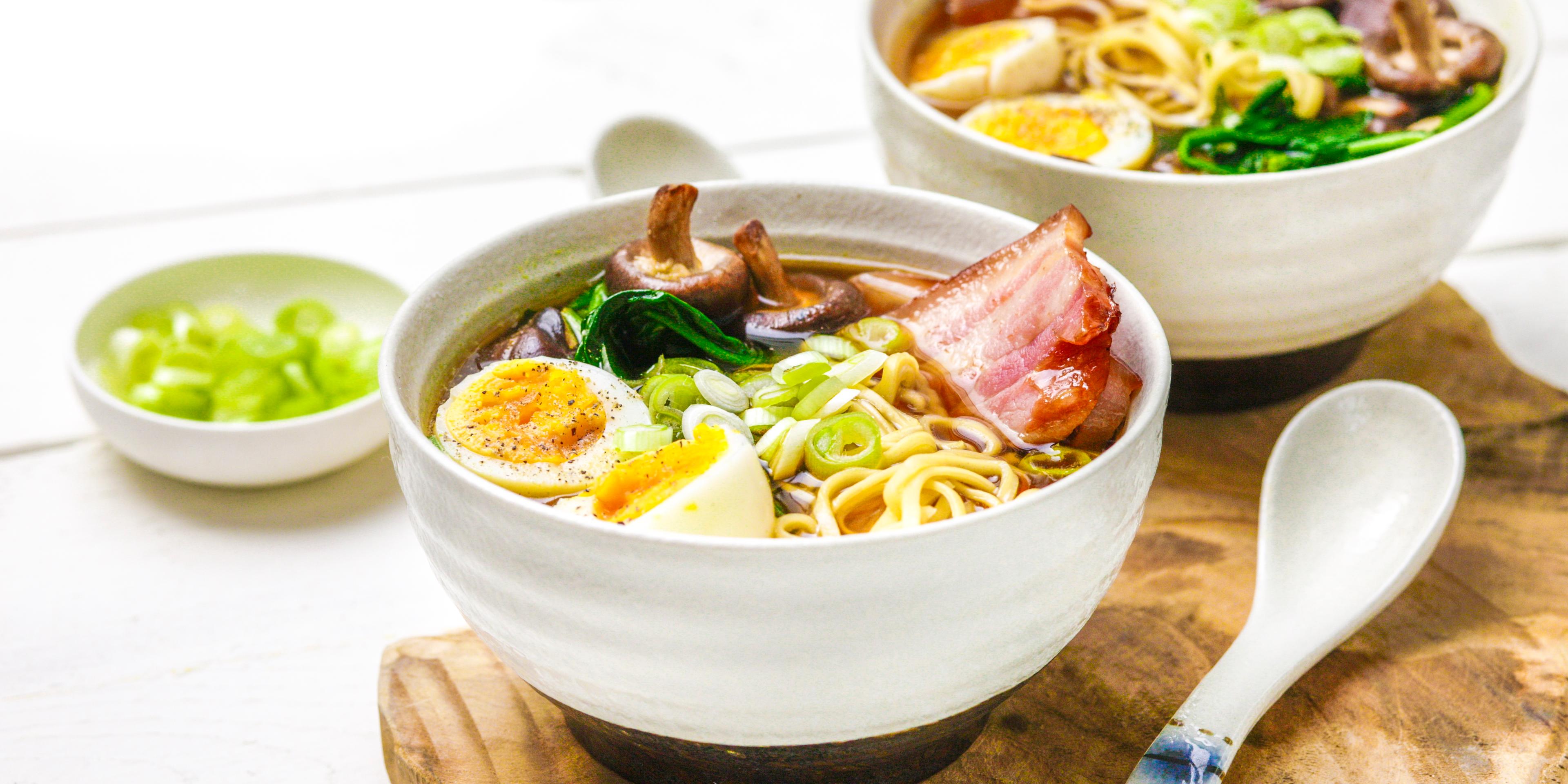 Ramen gourmand aux shiitakés & oeuf mollet