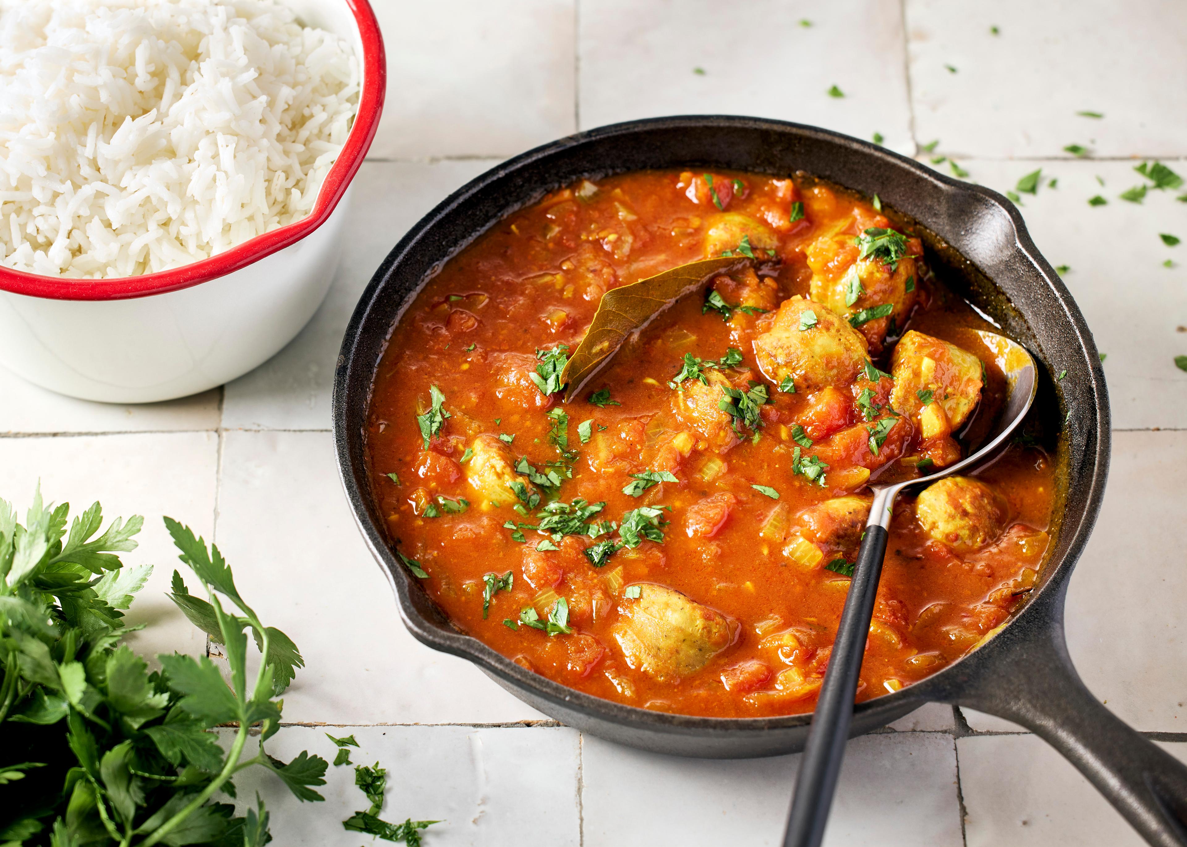 Rougail de saucisses et riz