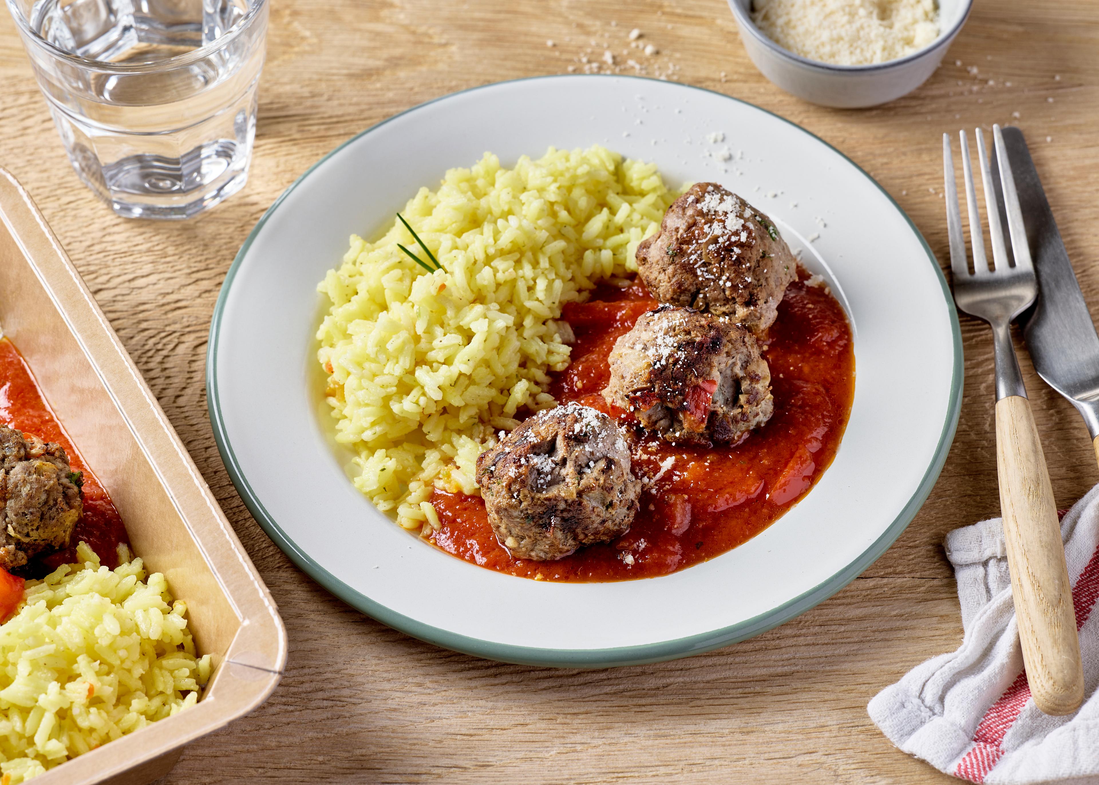 Boulettes de viande aux poivrons (plat à réchauffer)