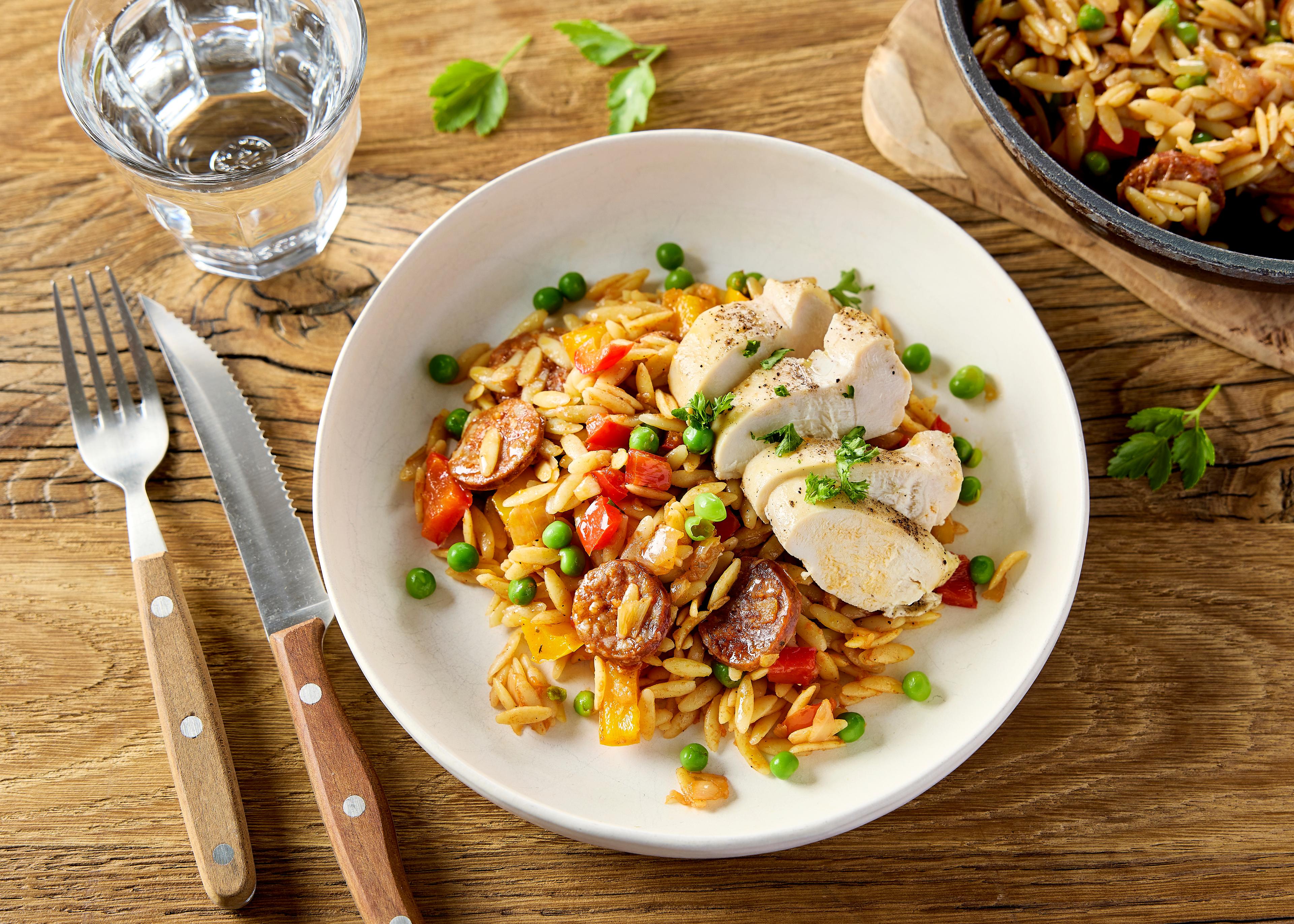 Orzo à l'espagnole (plat à réchauffer)
