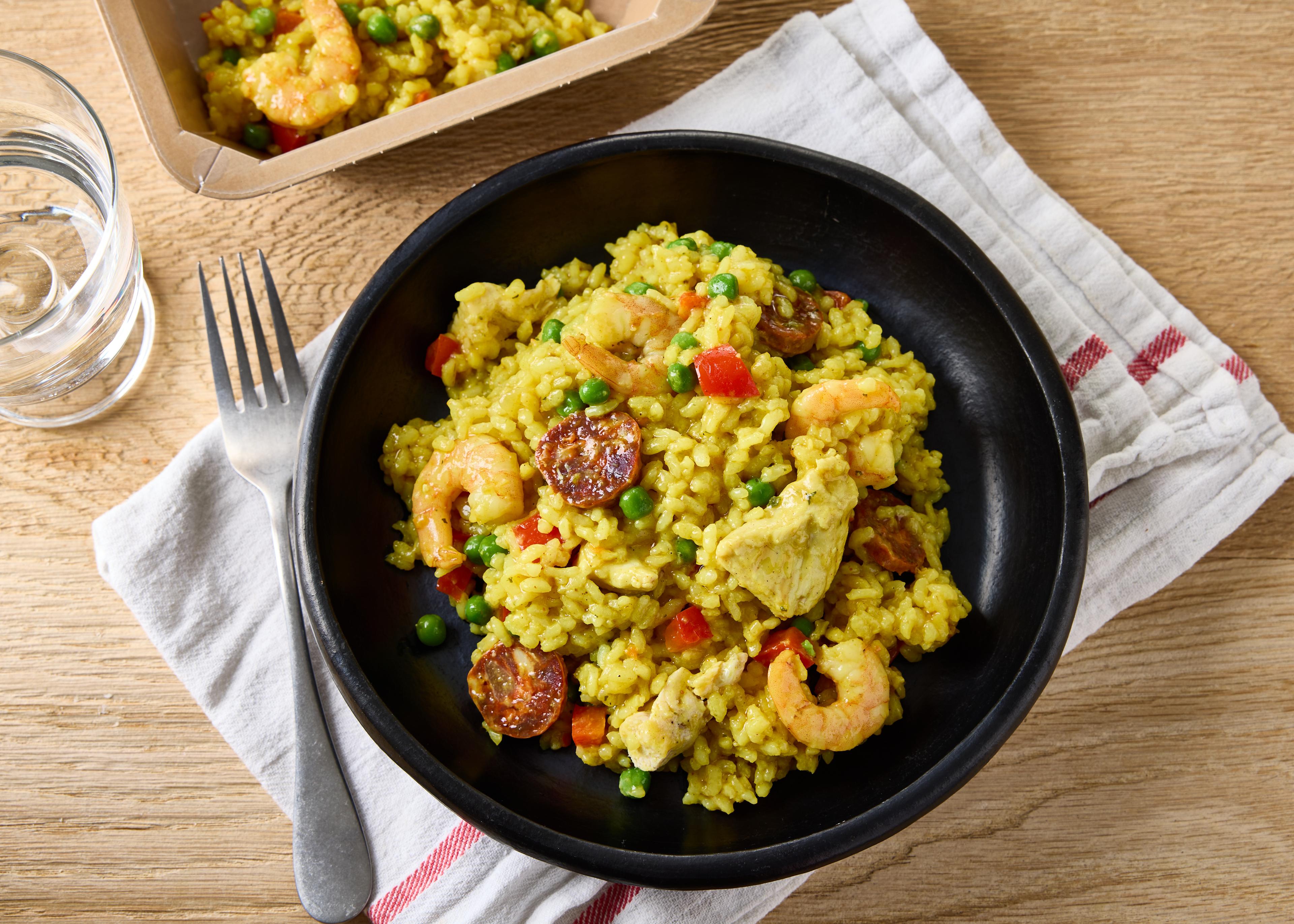 Paëlla terre & mer (plat à réchauffer)