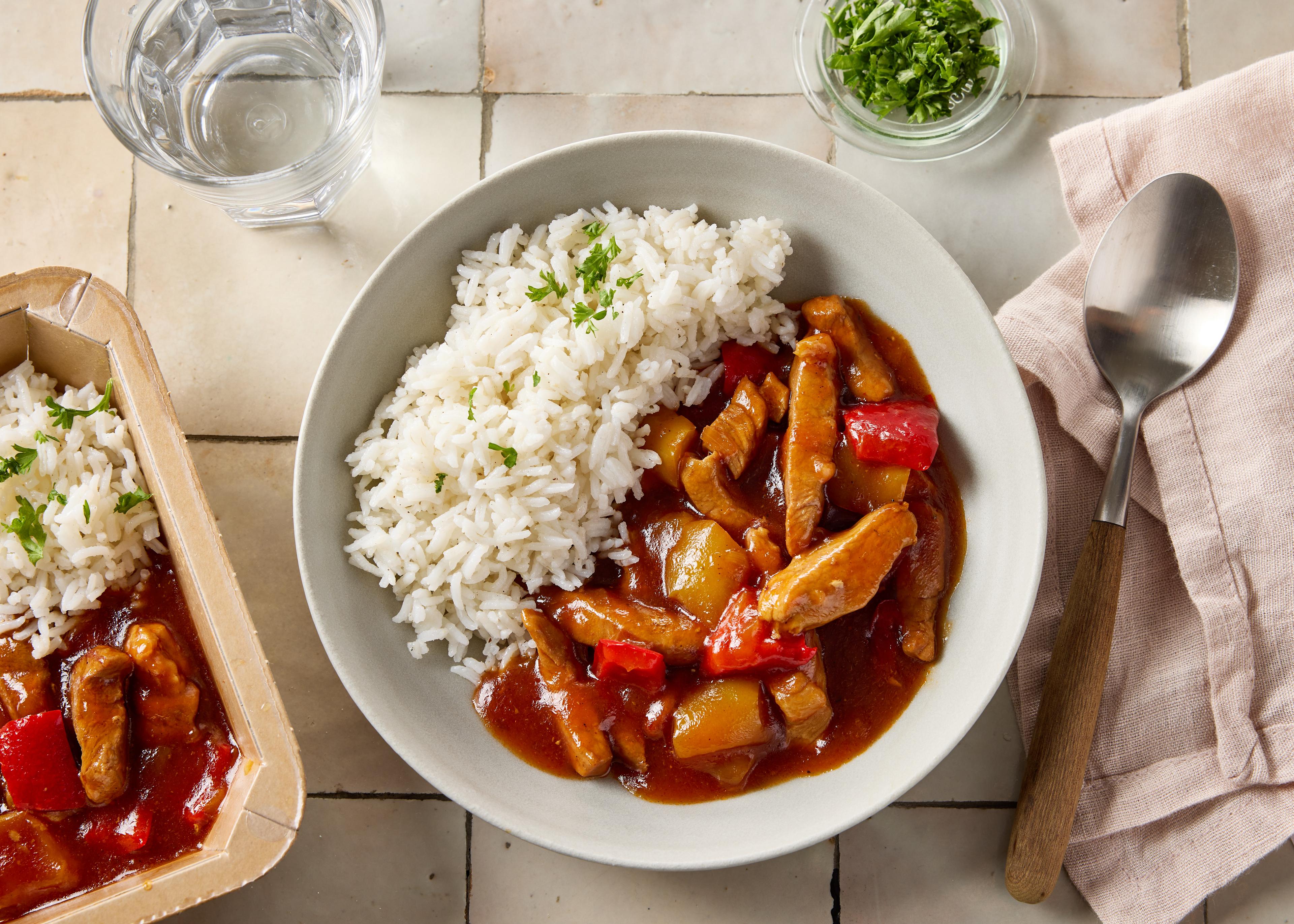 Porc sauce aigre douce (plat à réchauffer)