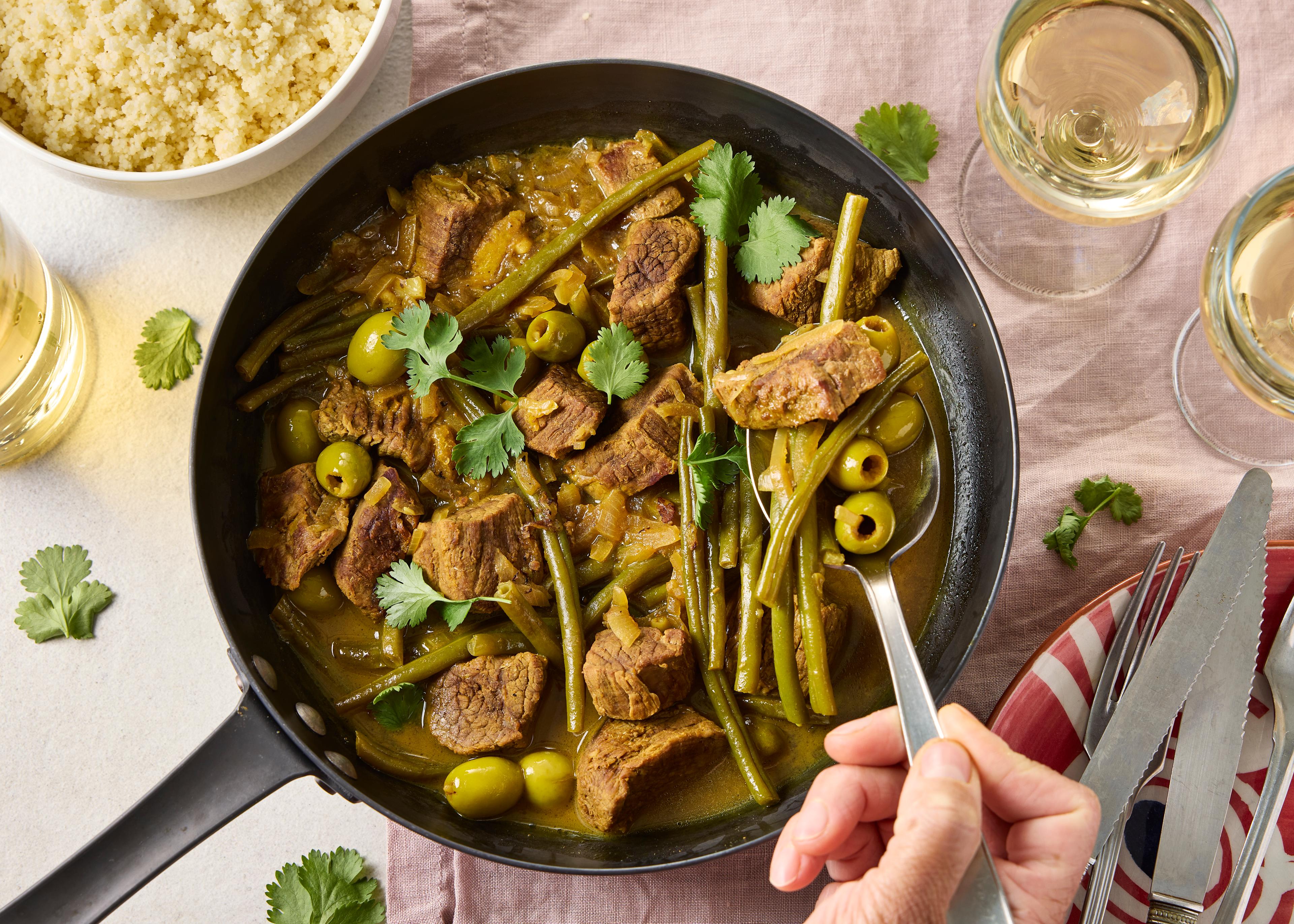 Tajine de boeuf aux haricots verts