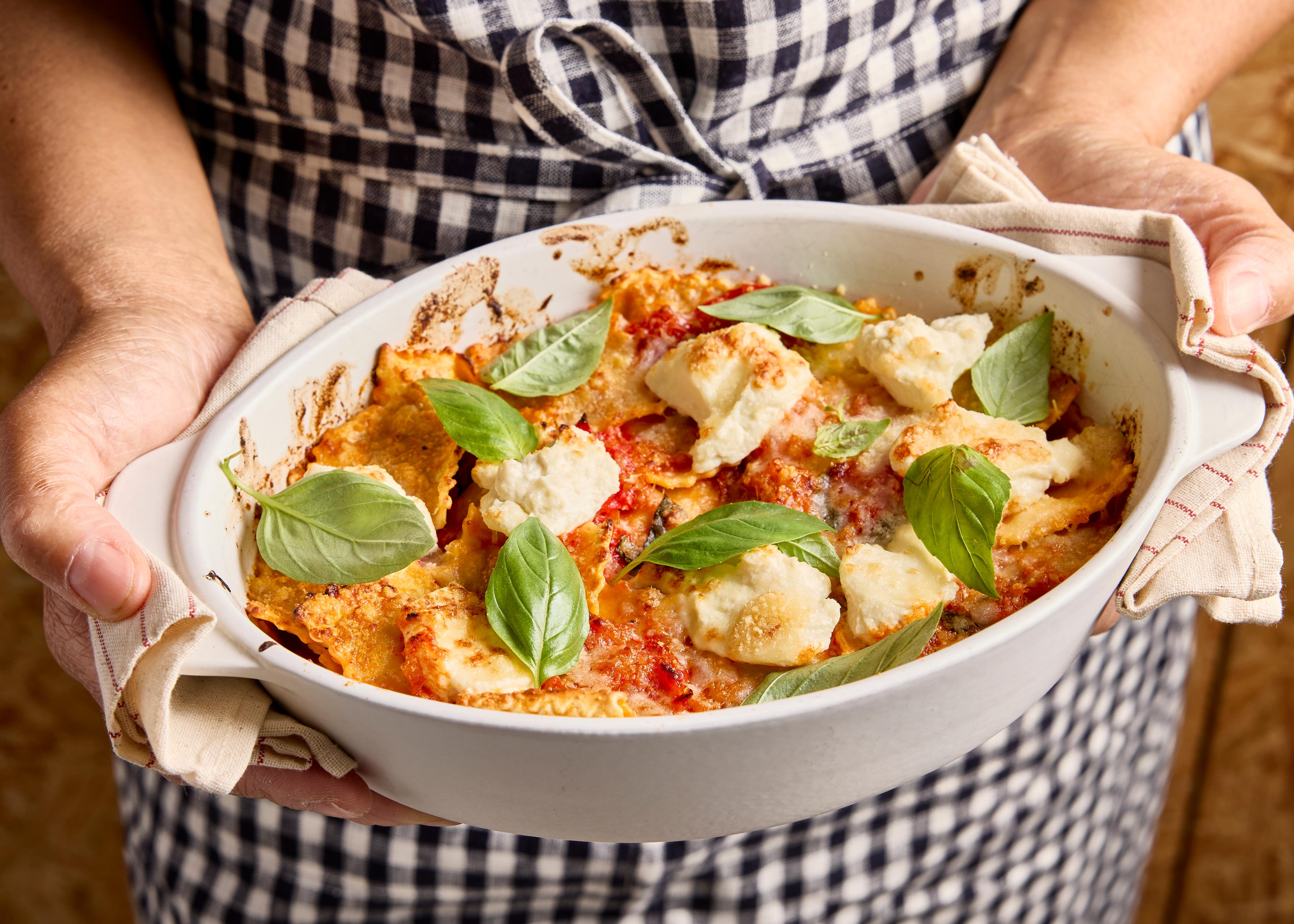 Raviolis de viande façon lasagne