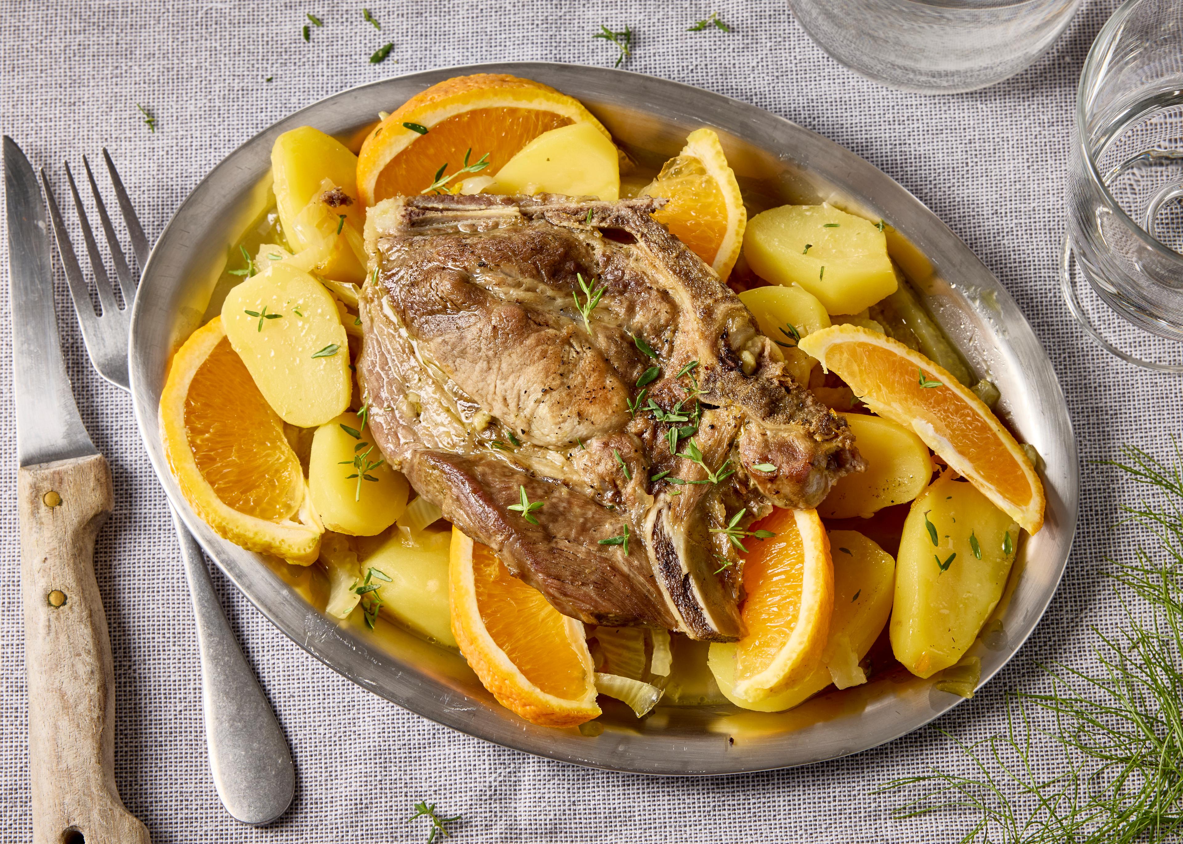 Spiringue de porc mijoté au fenouil et à l'orange