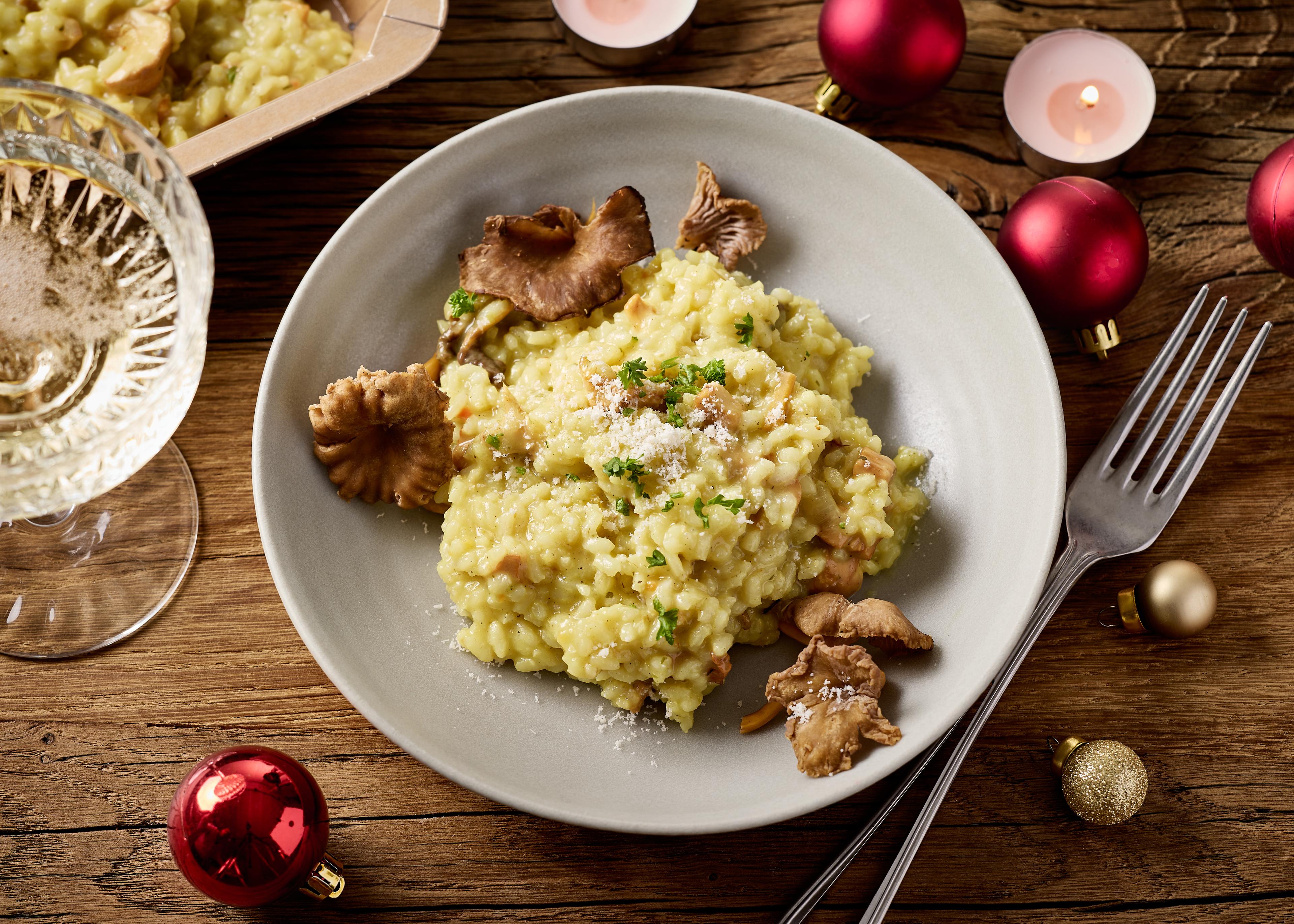 Risotto aux champignons et huile truffée (plat à réchauffer)